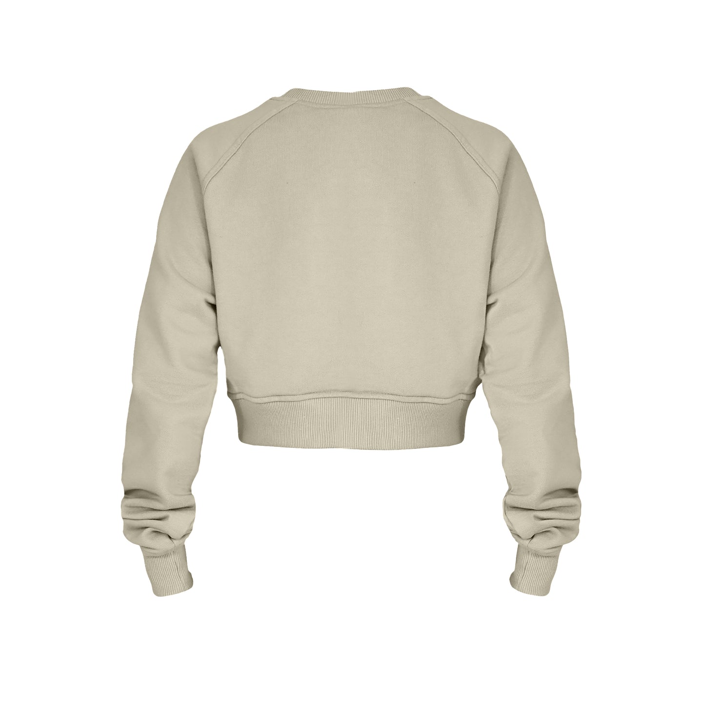 Womens Cropped Crew - Camel