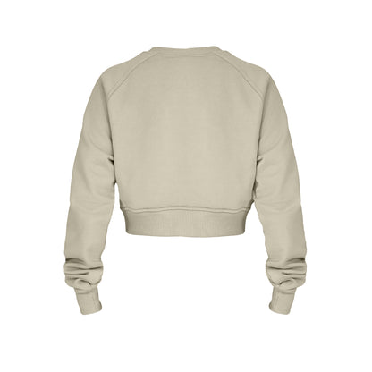 Womens Cropped Crew - Camel