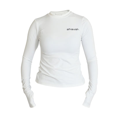 Womens Long Sleeve Top - White