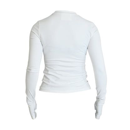 Womens Long Sleeve Top - White