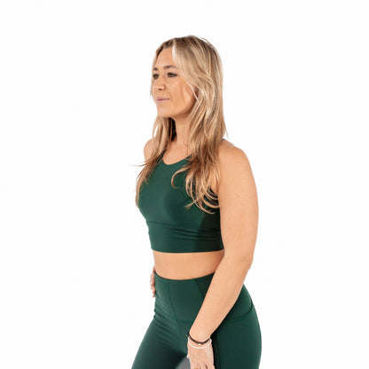 Sports Bra Fitted Cups - Hunter Green