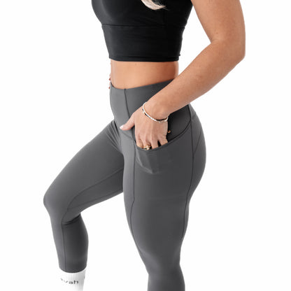 Booty Sculpting Leggings - Plum Grey