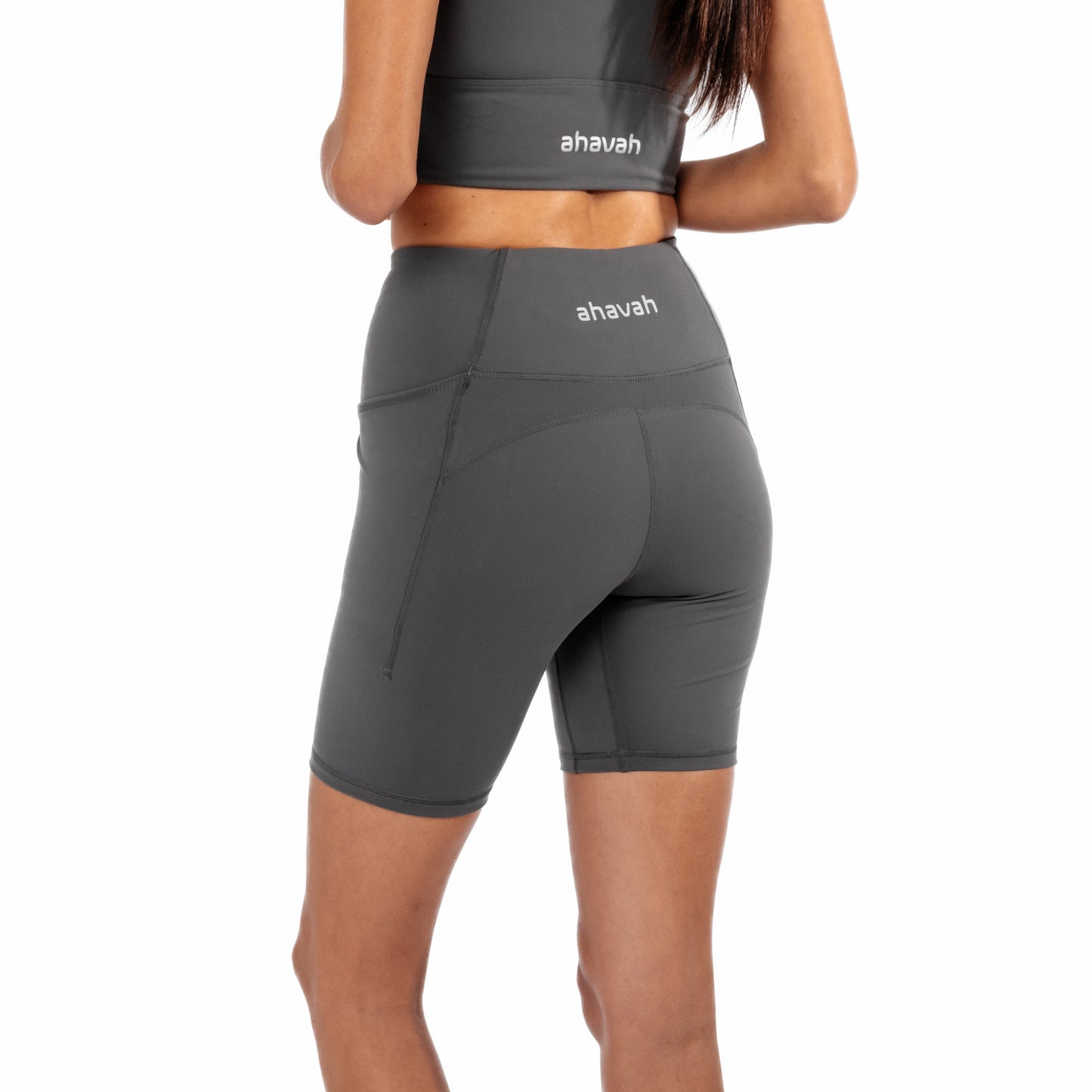 Booty Sculpting Bike Shorts - Plum Grey