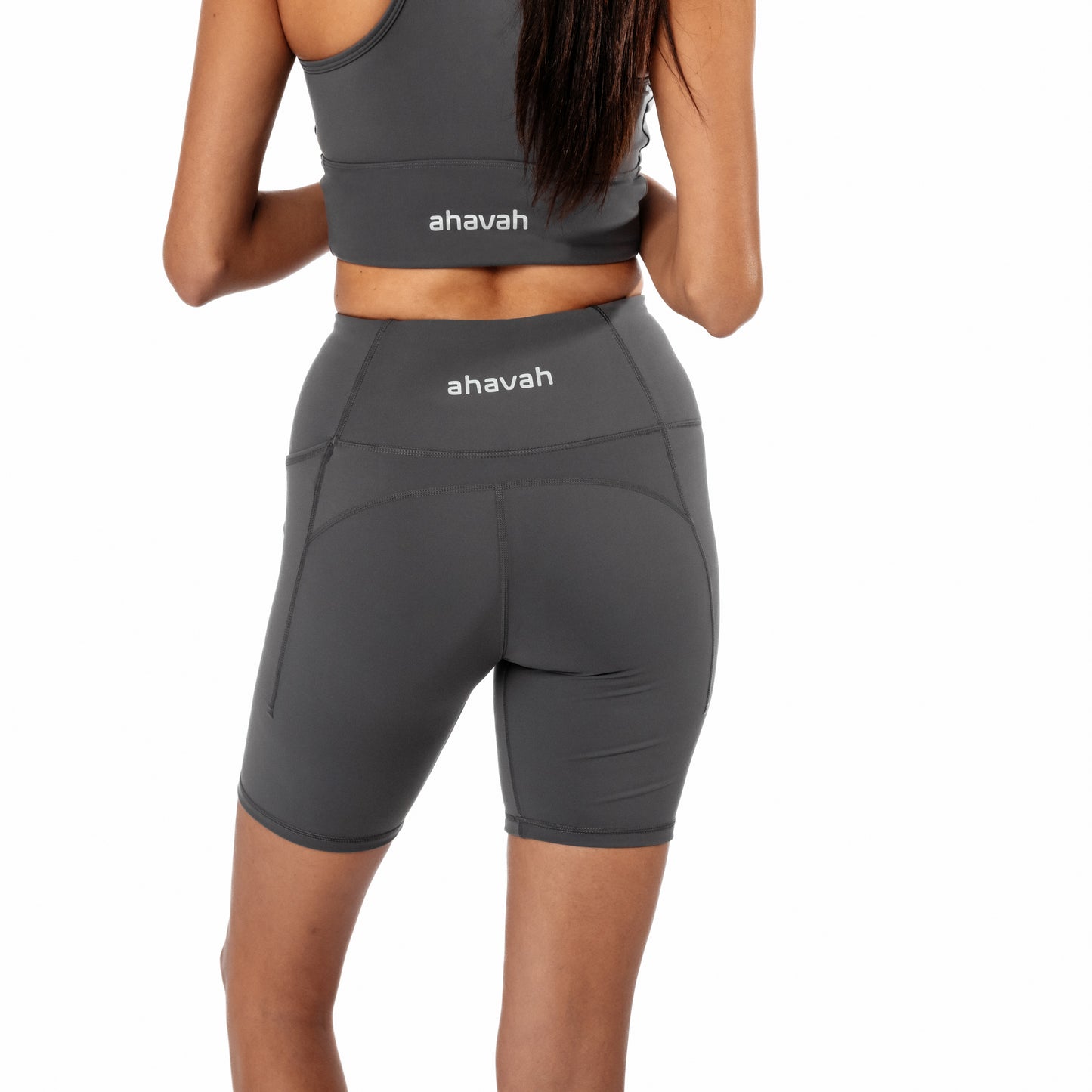 Booty Sculpting Bike Shorts - Plum Grey