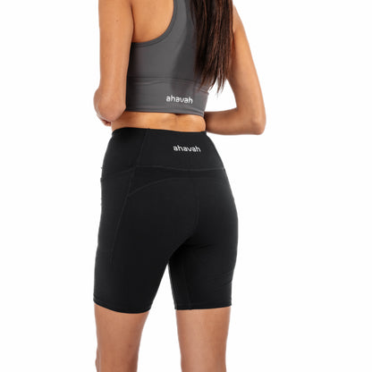 Booty Sculpting Bike Shorts - Black