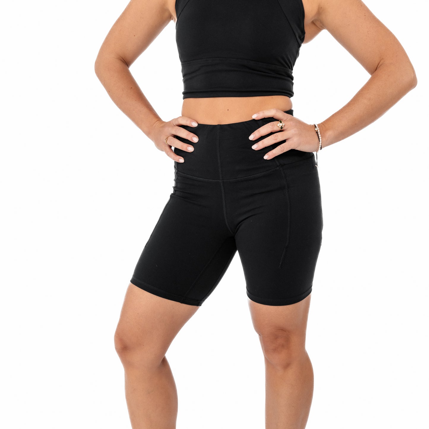 Booty Sculpting Bike Shorts - Black