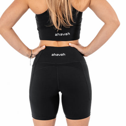 Booty Sculpting Bike Shorts - Black